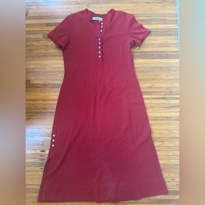 Vintage 70s Paul Maris San Francisco Polo Midi Dress